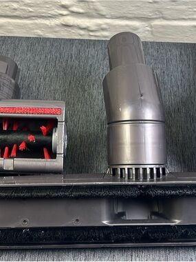 Dyson Grey Motorhead Floor Attachment with Red Brush Accents